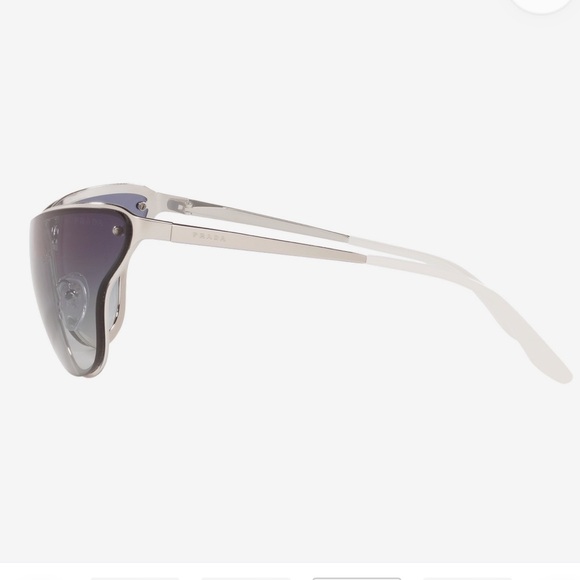 Prada | Catwalk PR 74VS Sunglasses by Prada™. Cat-Eye / Silver, Semi Rimless. - Picture 3 of 11